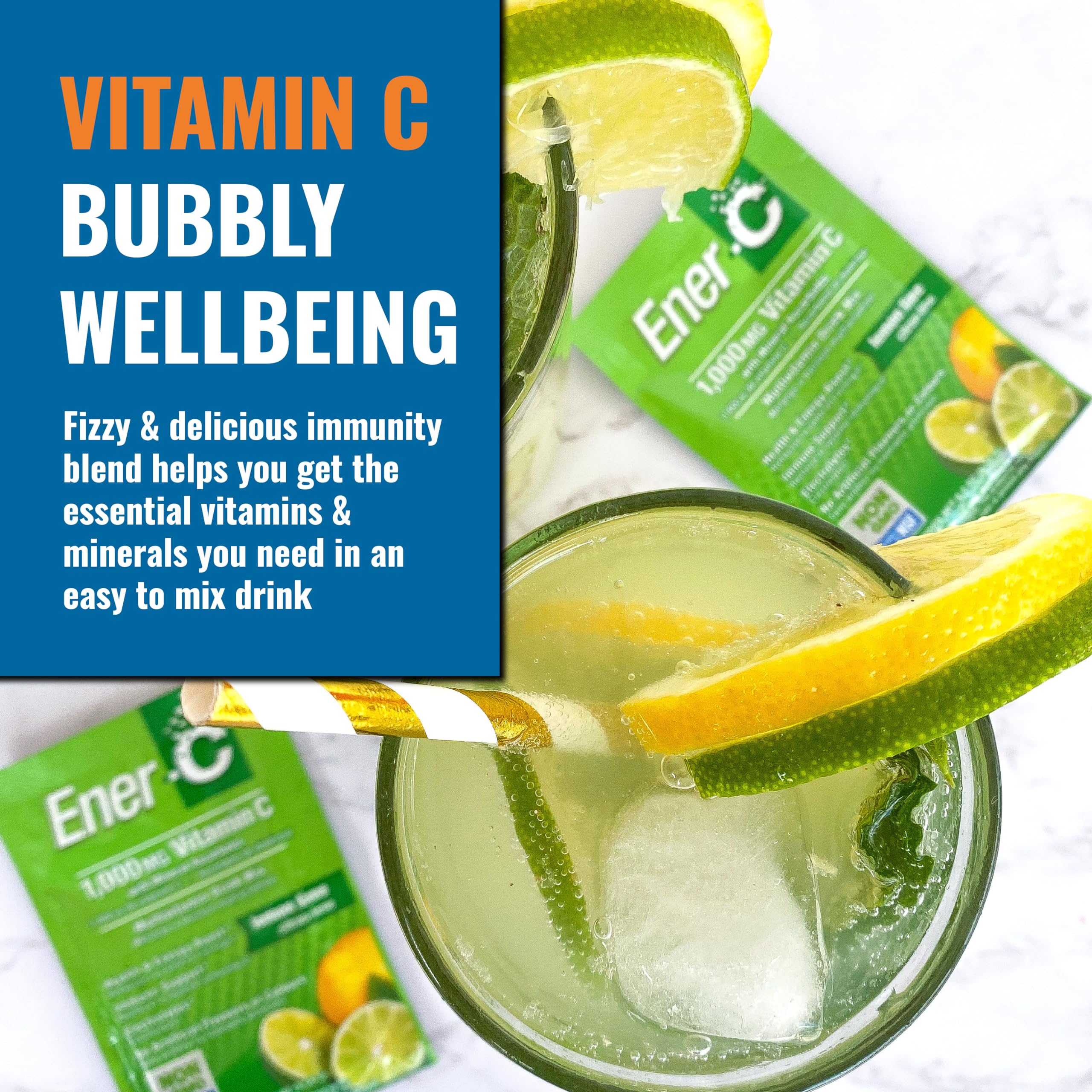 Ener-C Multivitamin Powder Packets side view
