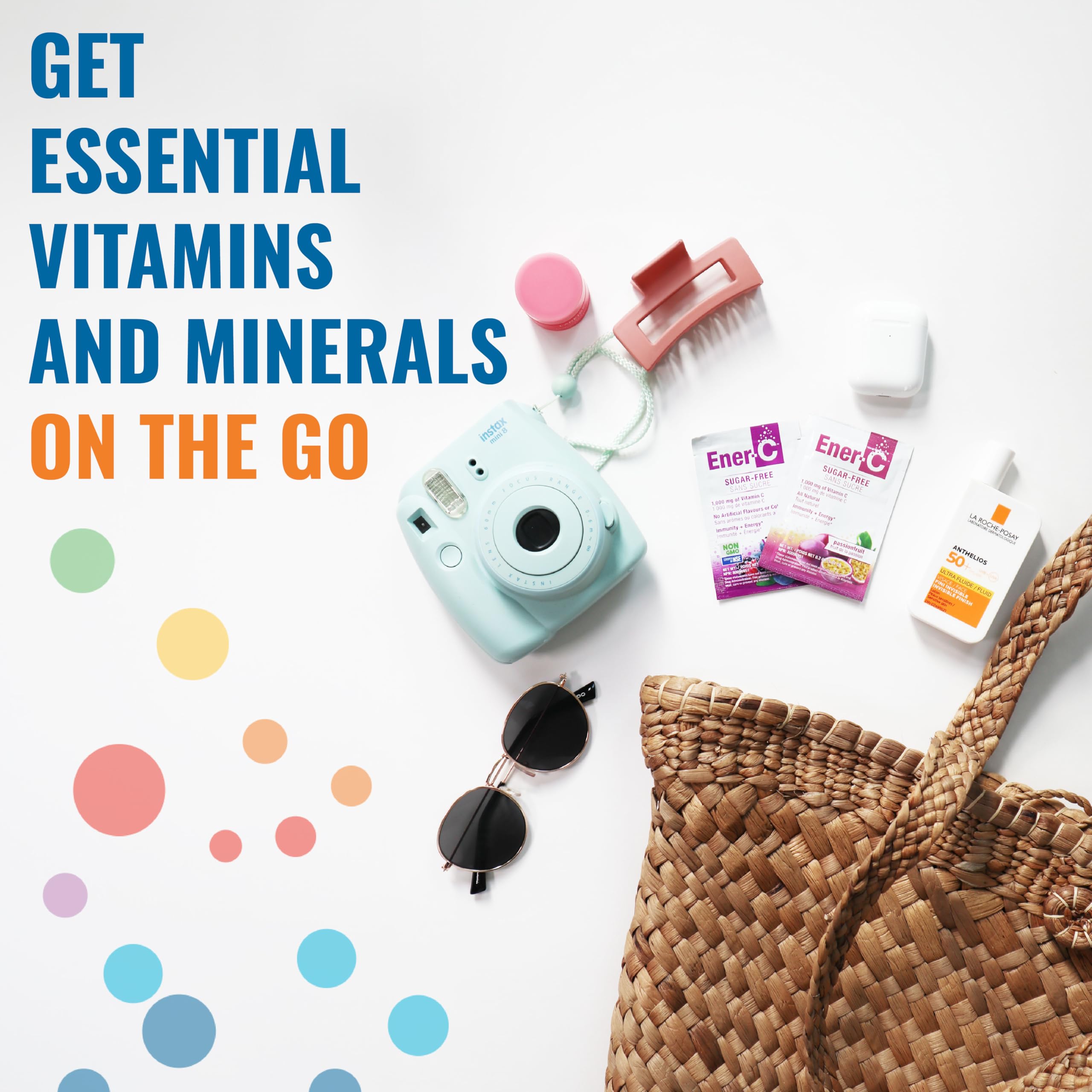 Ener-C Vitamin C Hydration Powder 1000mg in a glass of water
