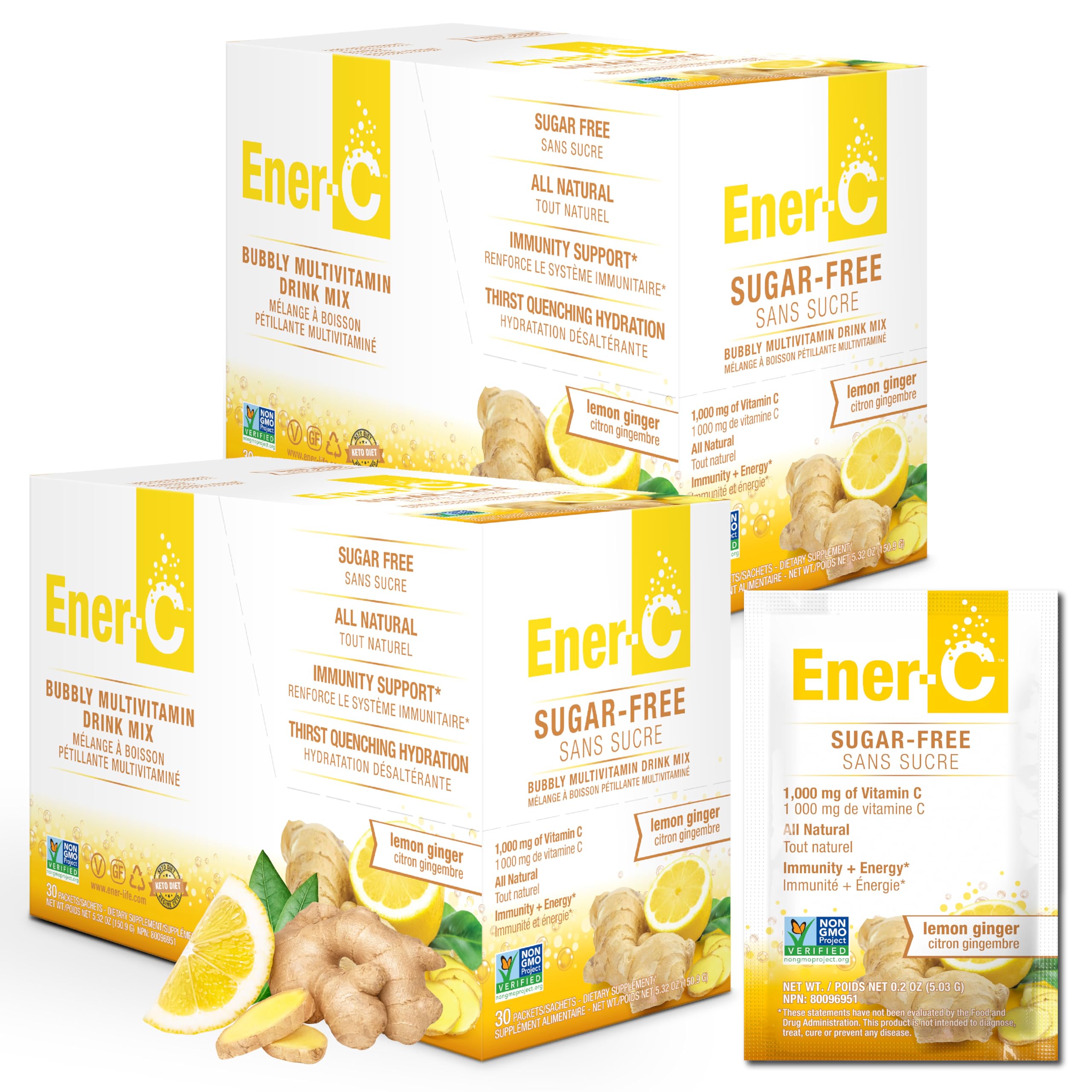 Ener-C Vitamin C Hydration Powder 408g front view
