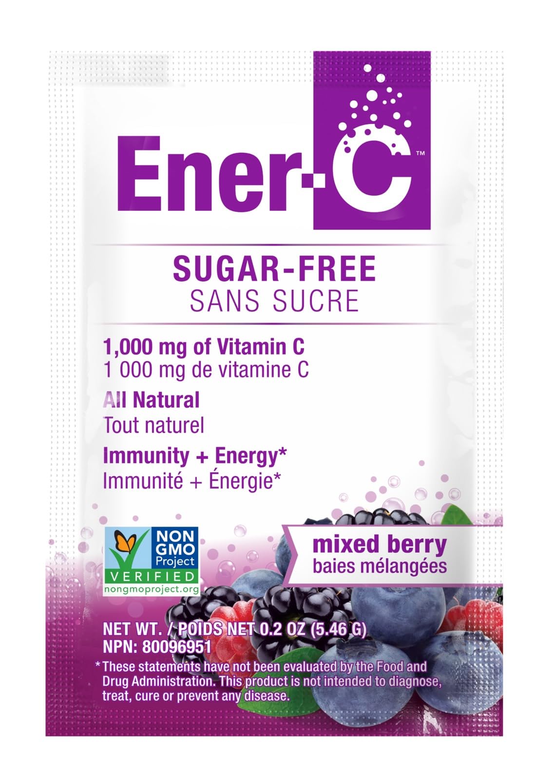 Ener-C Vitamin C Hydration Powder Packets contents