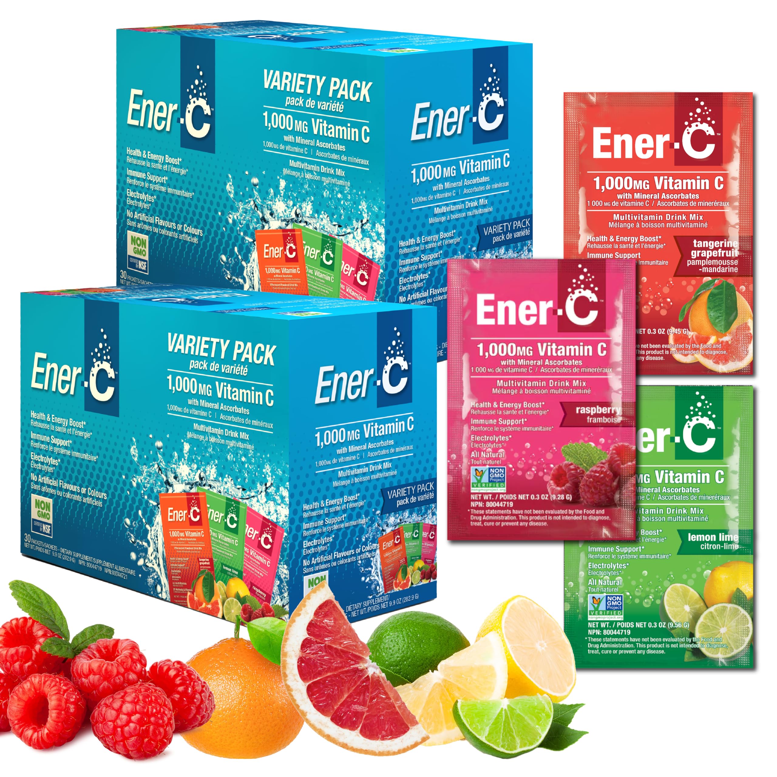 Ener-C Vitamin C Multivitamin Powder Packets front view