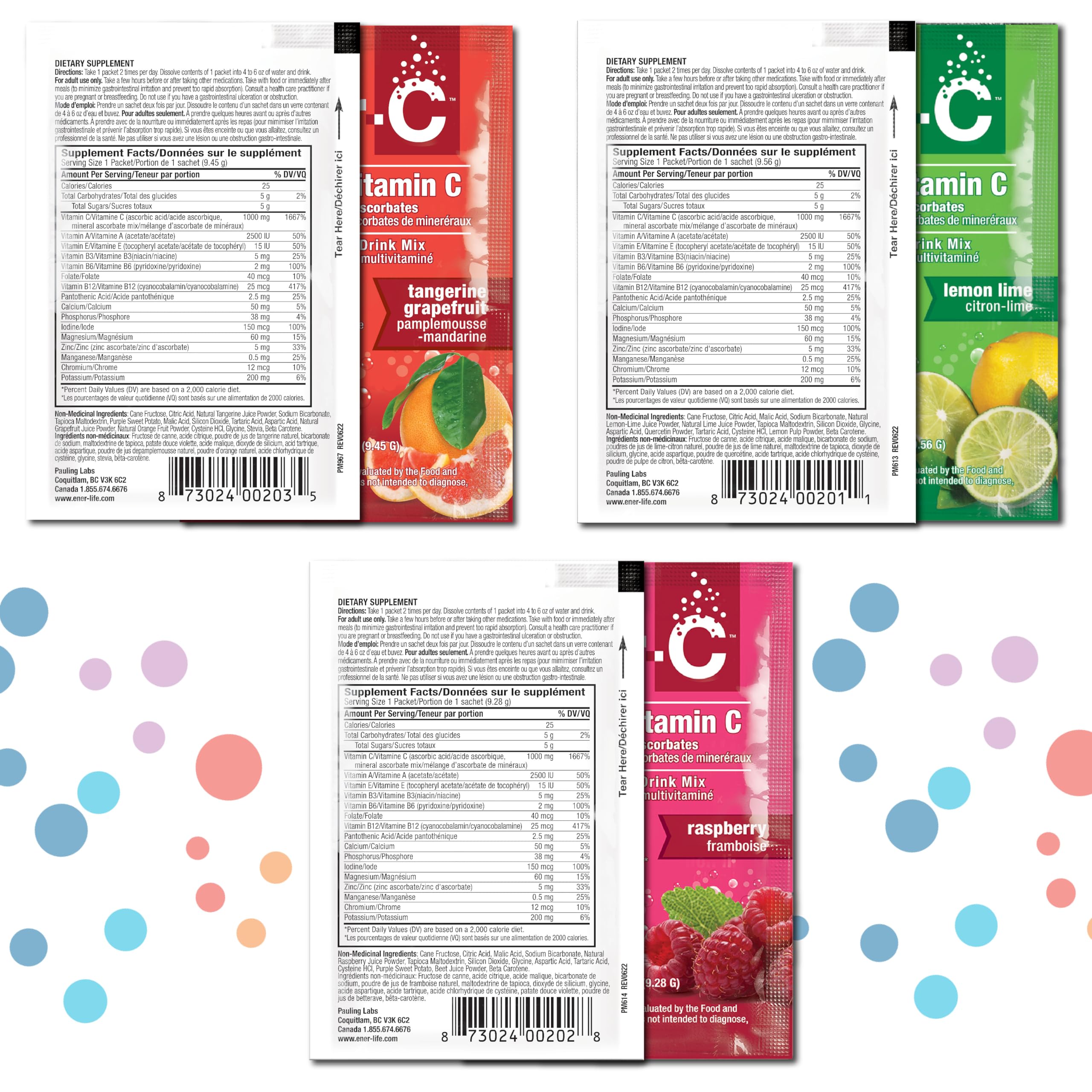Ener-C Vitamin C Multivitamin Powder Packets on a table