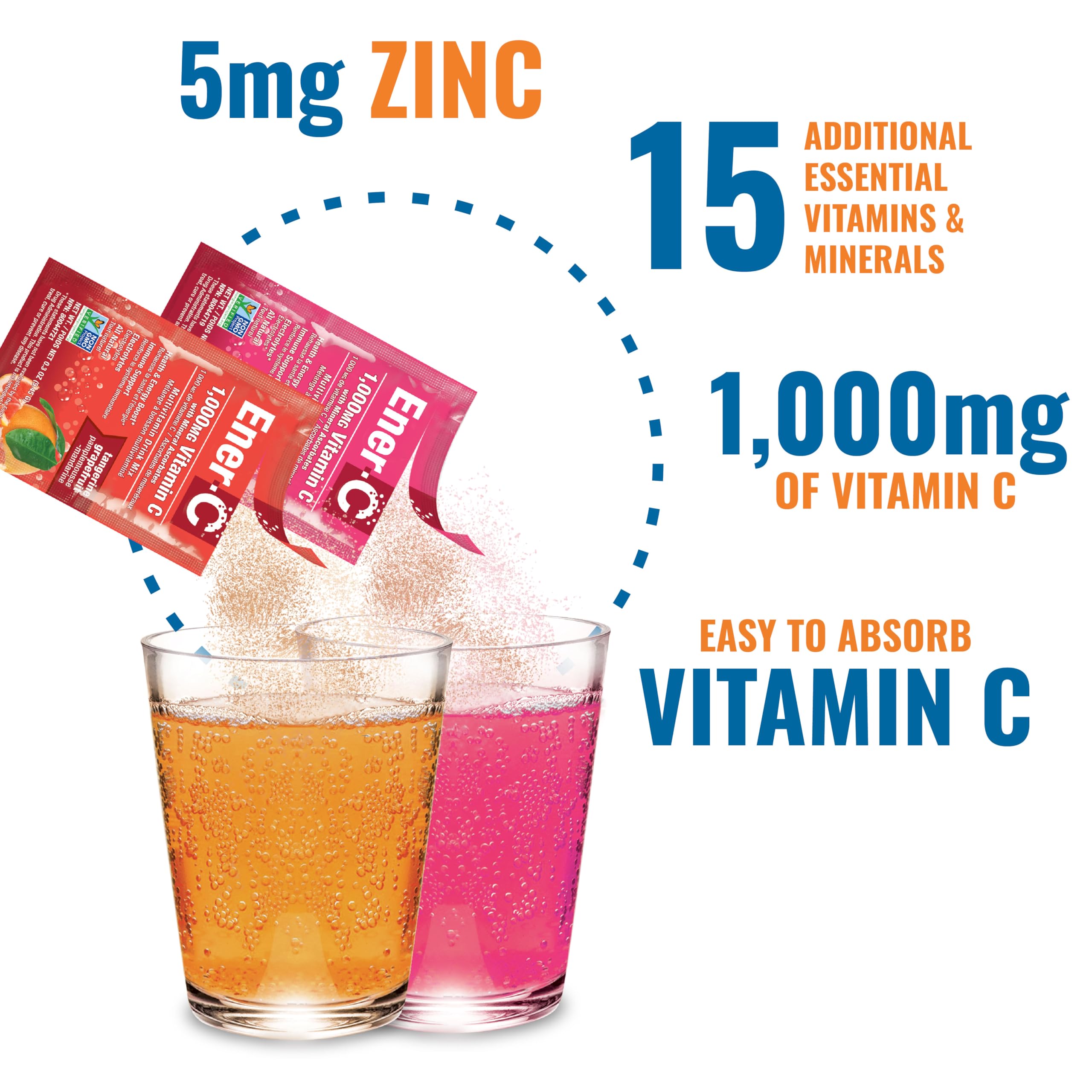 Ener-C Vitamin C Multivitamin Powder Packets with fruit extracts