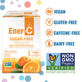 Ener-C Vitamin C Powder Packets back view showing ingredients