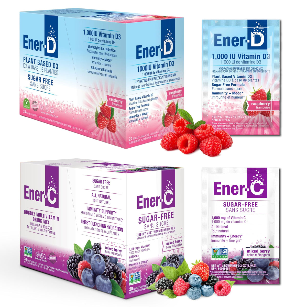 Ener-C Vitamin C Supplement 472g powder front view