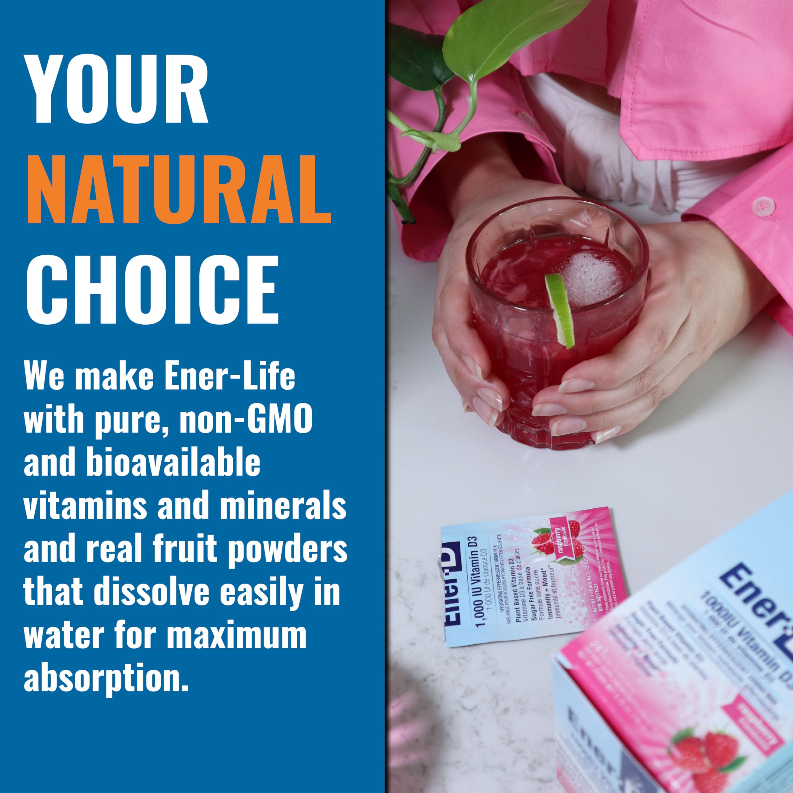 Ener-C Vitamin C Supplement 472g powder with measuring scoop