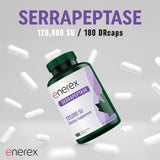 ENEREX Serrapeptase Multi-Enzyme Supplement bottle side view