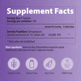 ENEREX Serrapeptase Multi-Enzyme Supplement bottle with measuring spoon