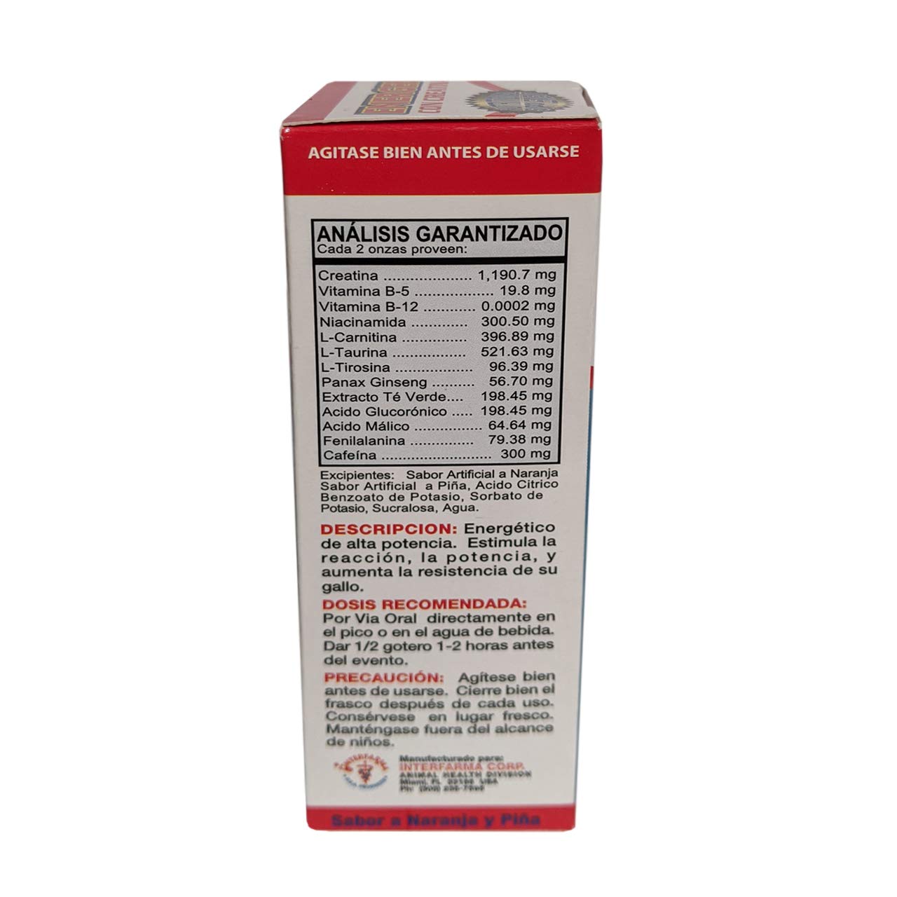 Energen Creatine Supplement 60ml packaging display