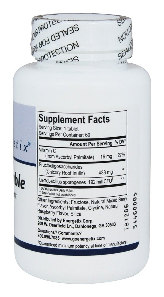 Energetix Flora Chewable Tablets close-up of tablets