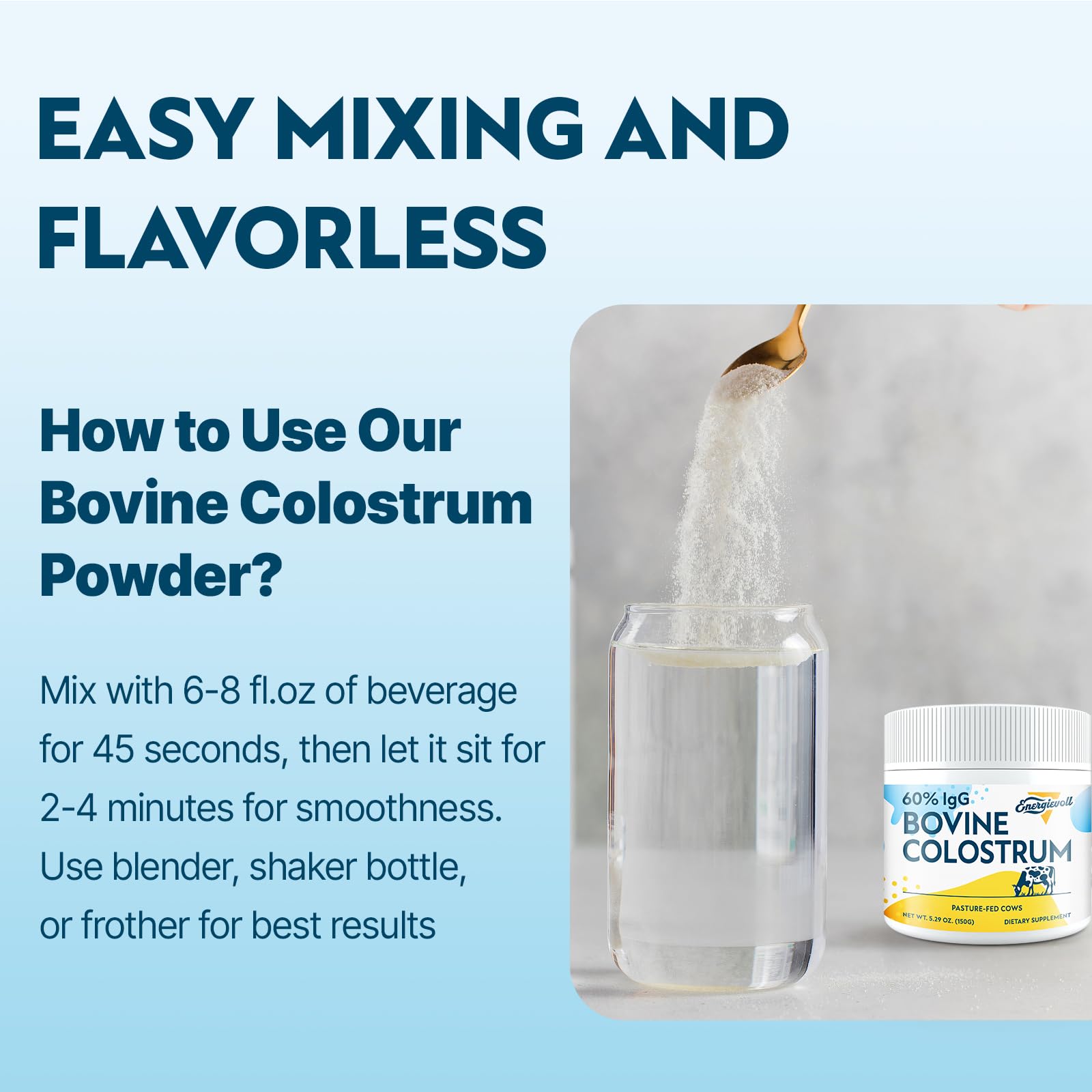 Energievoll Grass-Fed Colostrum Powder back view packaging