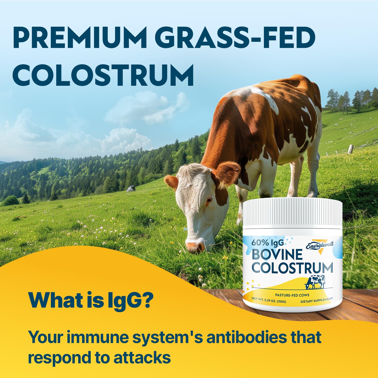 Energievoll Grass-Fed Colostrum Powder nutritional information