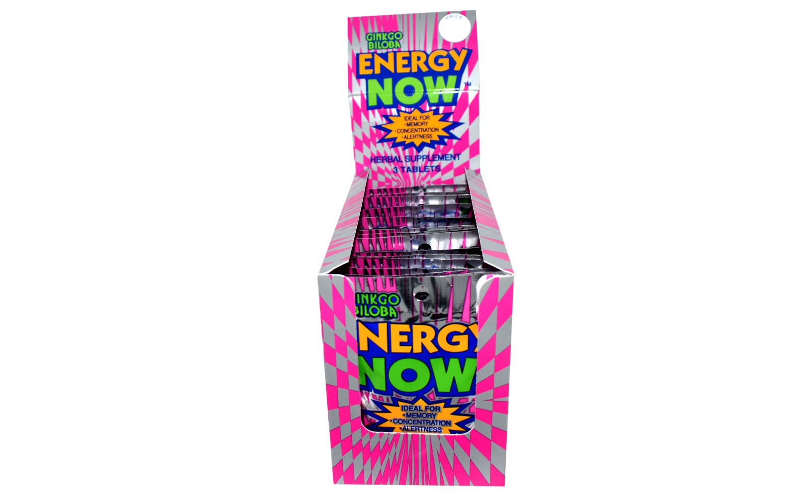 Energy Now Ginkgo Biloba Energy Supplement side view