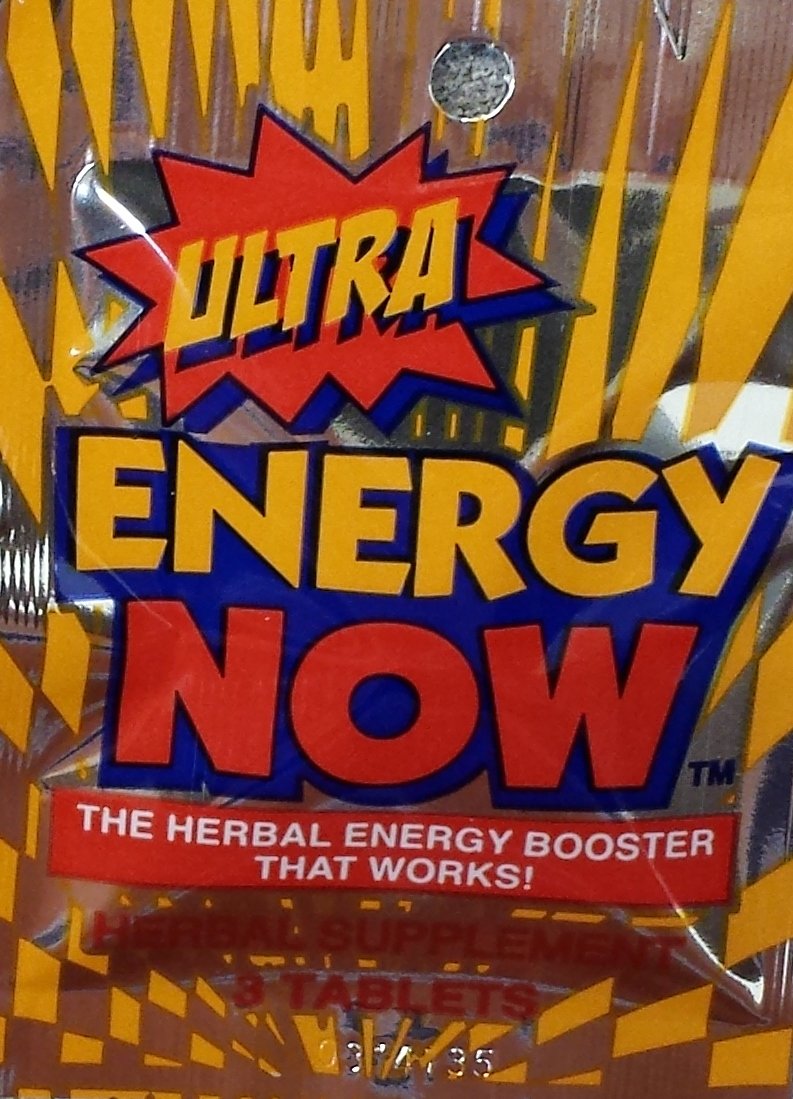Energy Now Ultra Energy Ginseng Herbal Supplement packet close-up