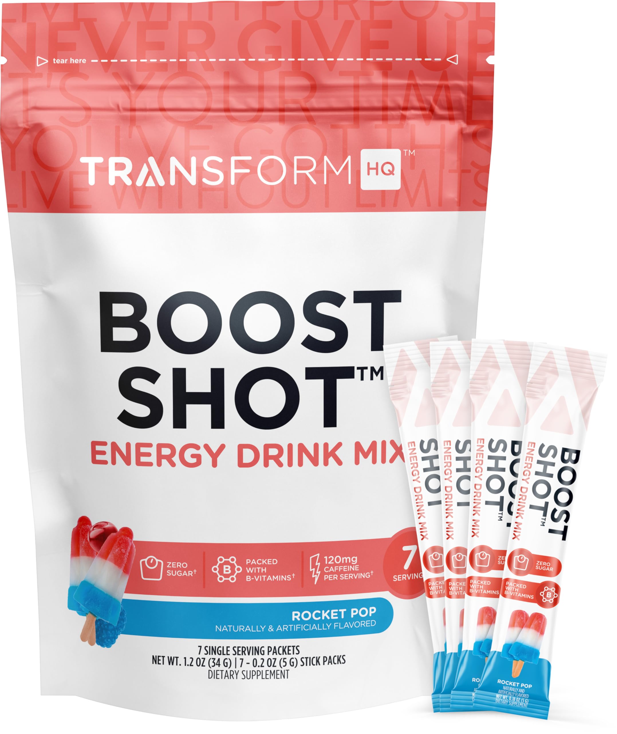 Energy support Shot assorted flavours displayed