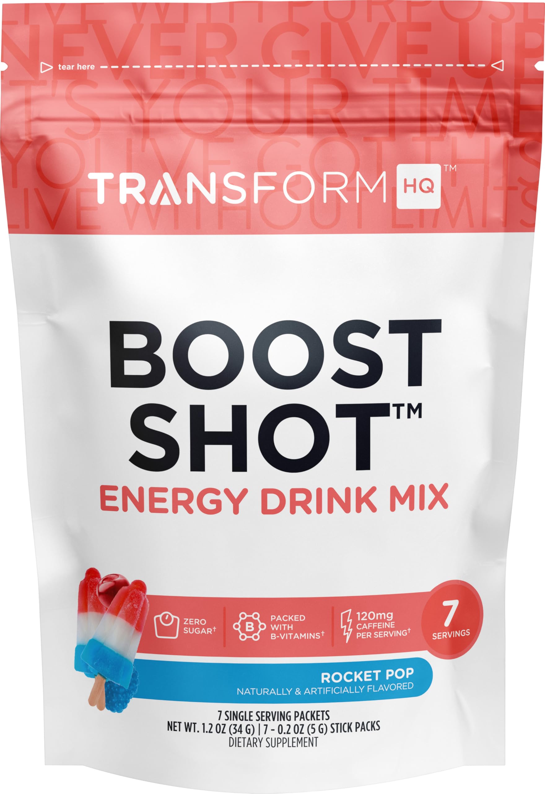 Energy support Shot packet front view