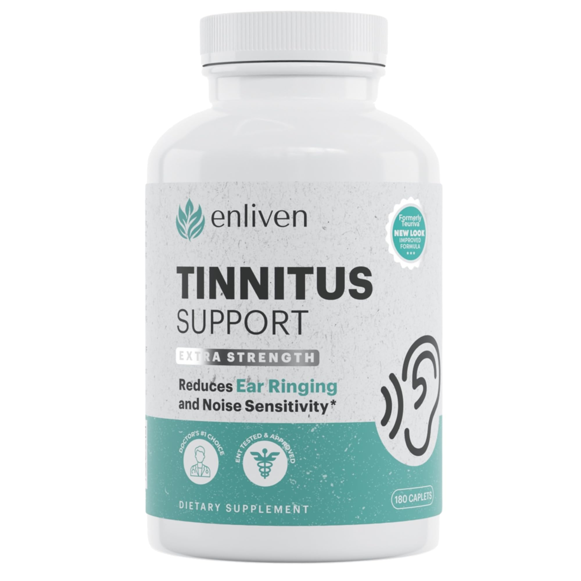 enliven Tinnitus Relief Supplement 60 caplets front view