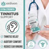 enliven Tinnitus Relief Supplement side view showing ingredients