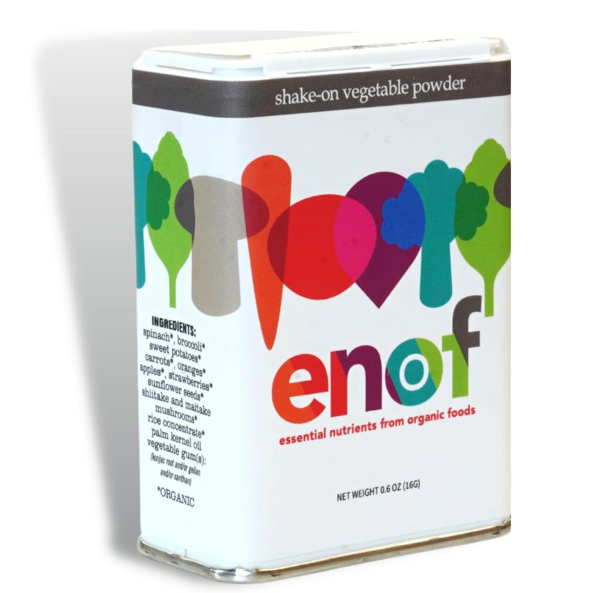 ENOF Organic Fruit and Veggie Powder front view packaging