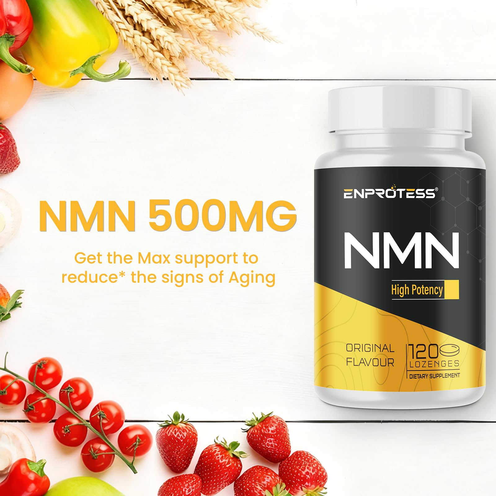 Enprotess NMN 500mg bottle side view