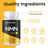 Enprotess NMN 500mg lozenges displayed with a glass of water