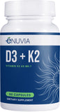 Enuvia Vitamin D3 + K2 supplement capsule front view