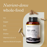 Enviromedica Beef Liver Capsules 150g capsules close-up