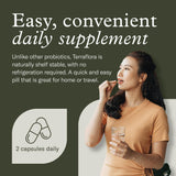 Enviromedica Terraflora Daily Care Synbiotic Probiotic on a wooden surface