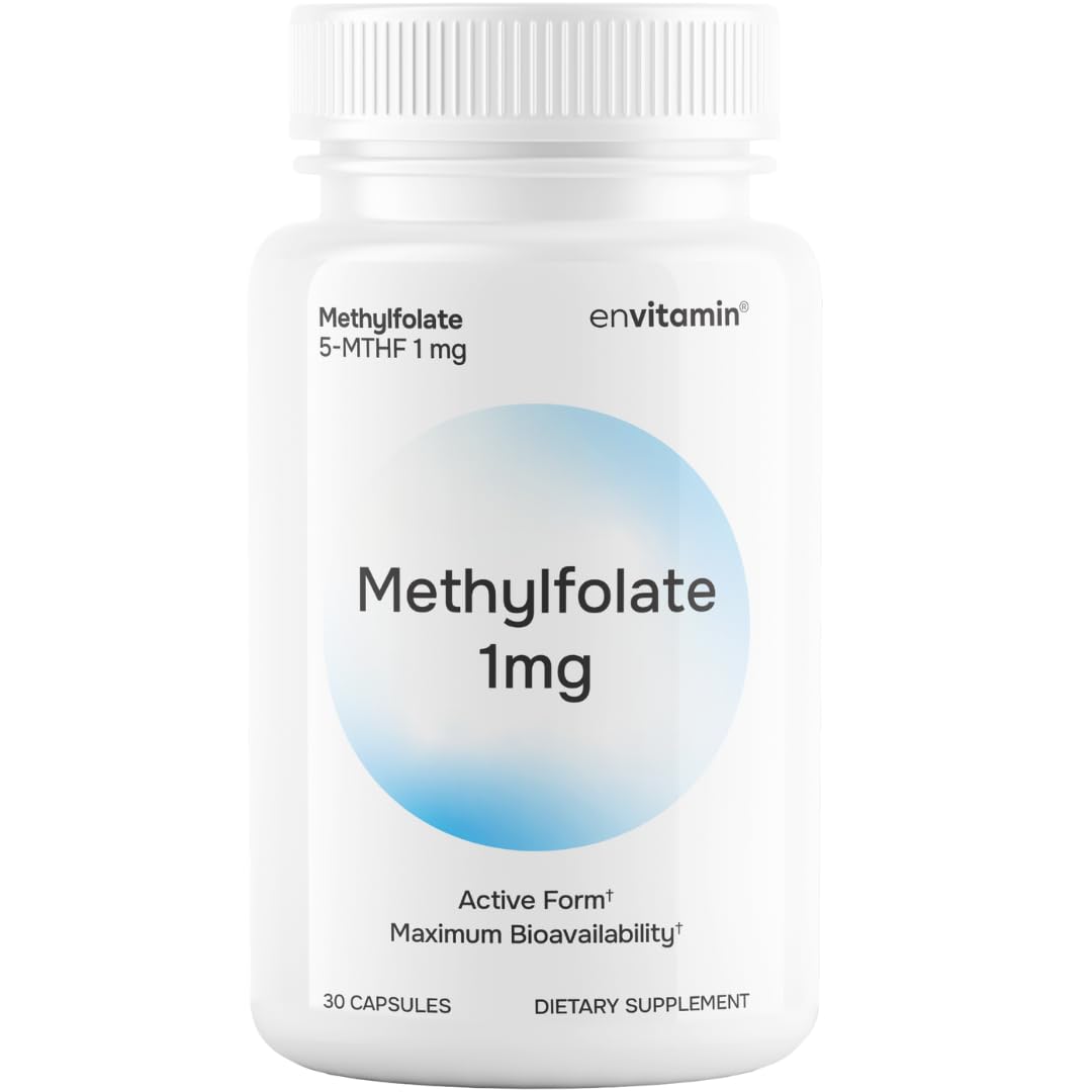 envitamin B9 (Folic Acid) 30 capsules front view