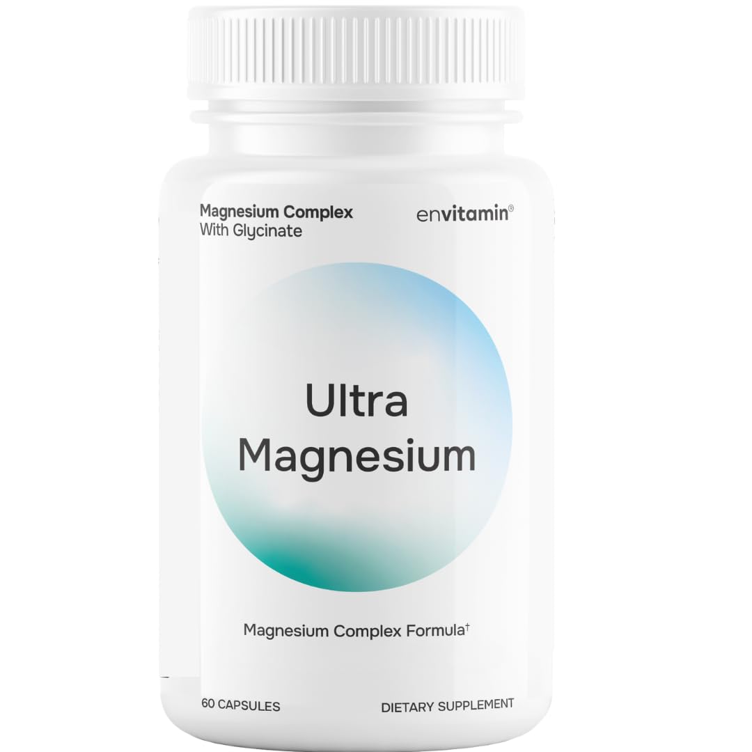 envitamin Magnesium Complex front view with capsule bottle