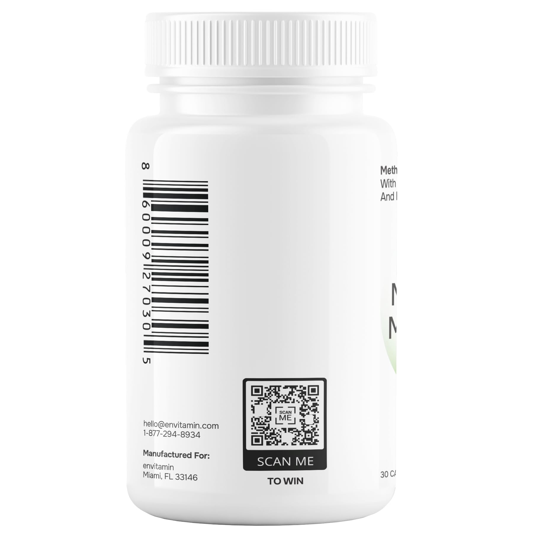 envitamin Methylated Multivitamin Complex 41g nutritional information