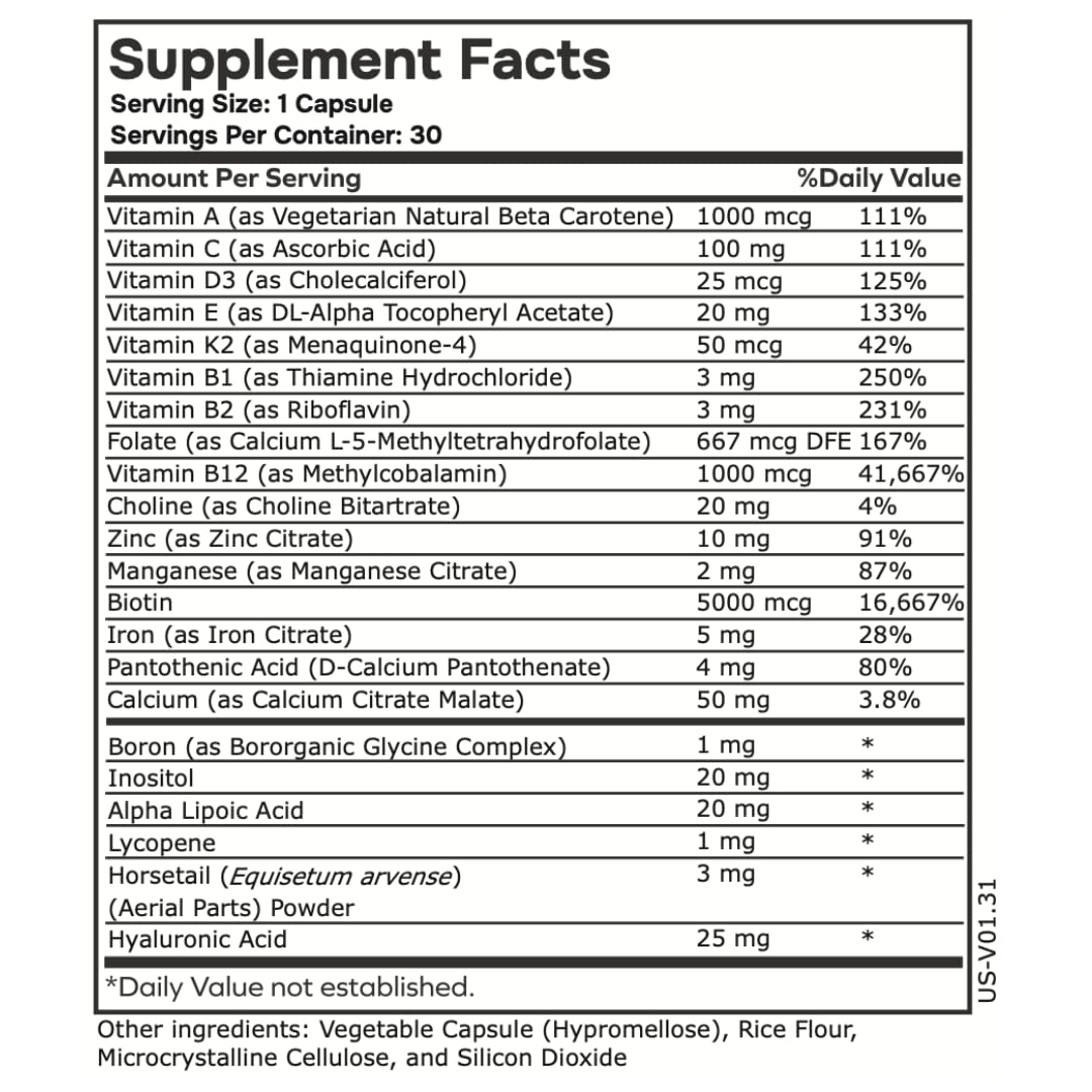 envitamin Womens Methylated Multivitamin Complex packaging details