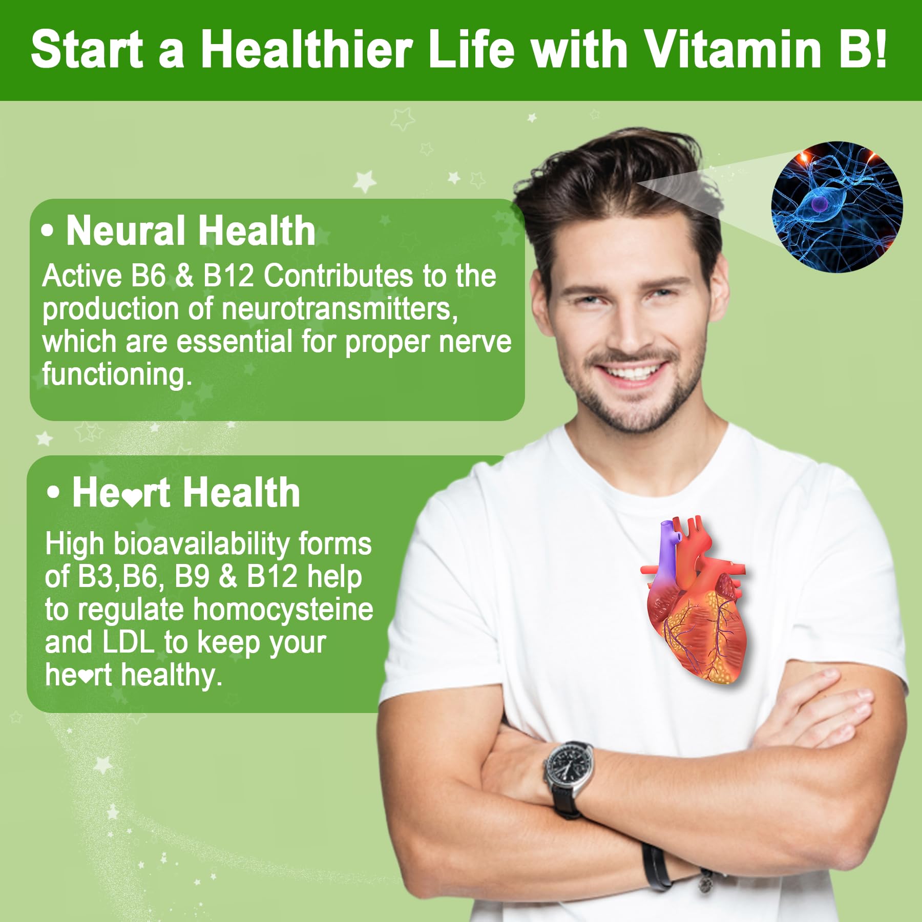 EnvyCure B-Complex Vitamins on a wooden table