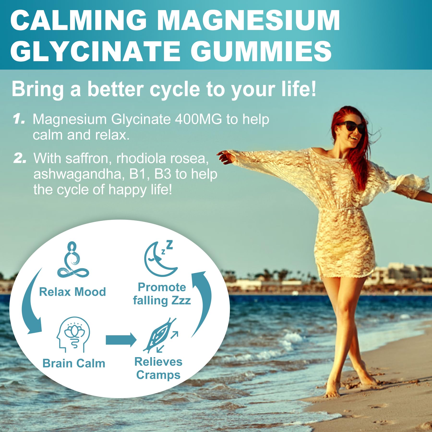 EnvyCure Calm Magnesium Gummies with ashwagandha and B vitamins