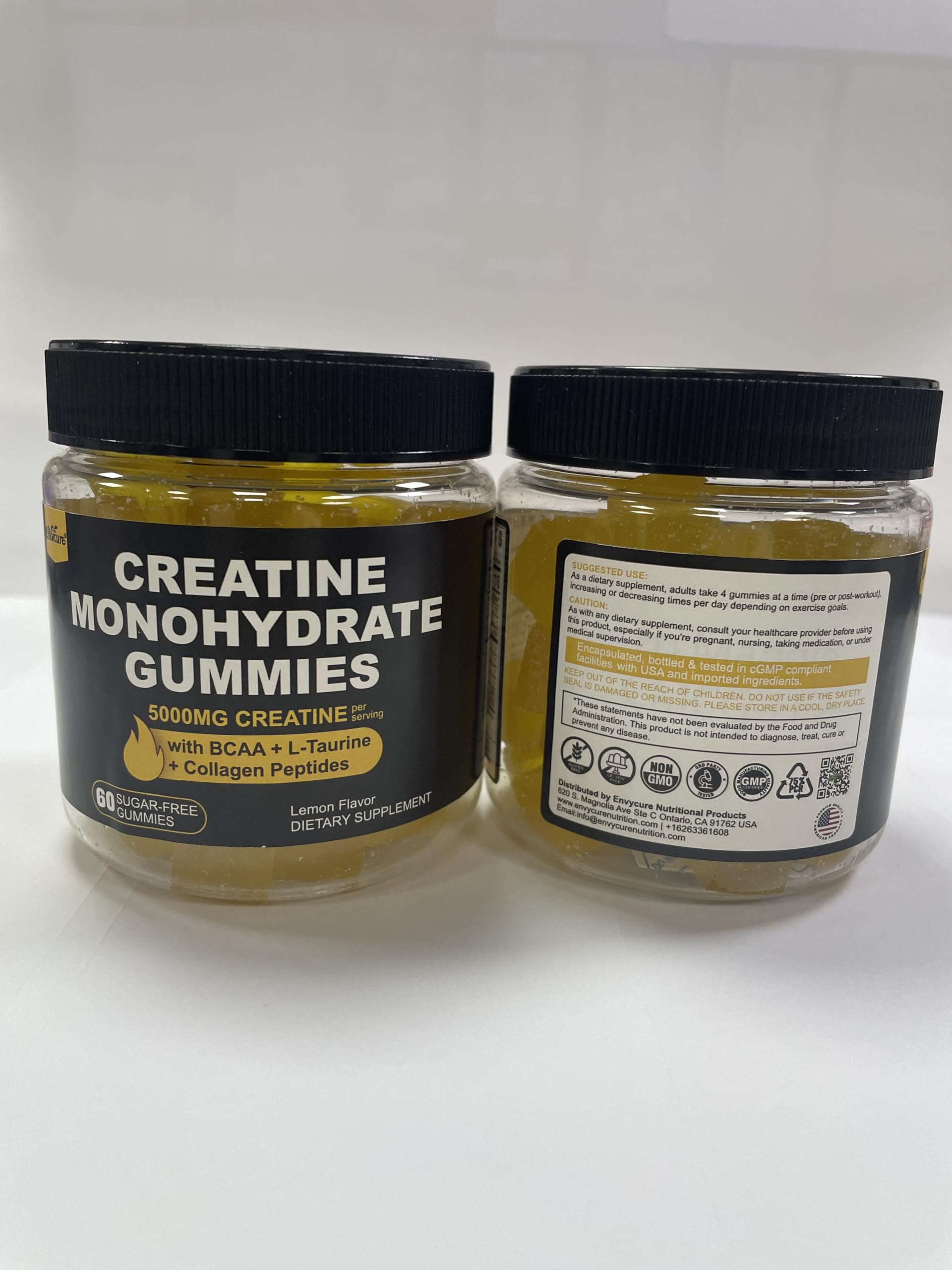 EnvyCure Collagen Gummies in a bowl with fresh lemons