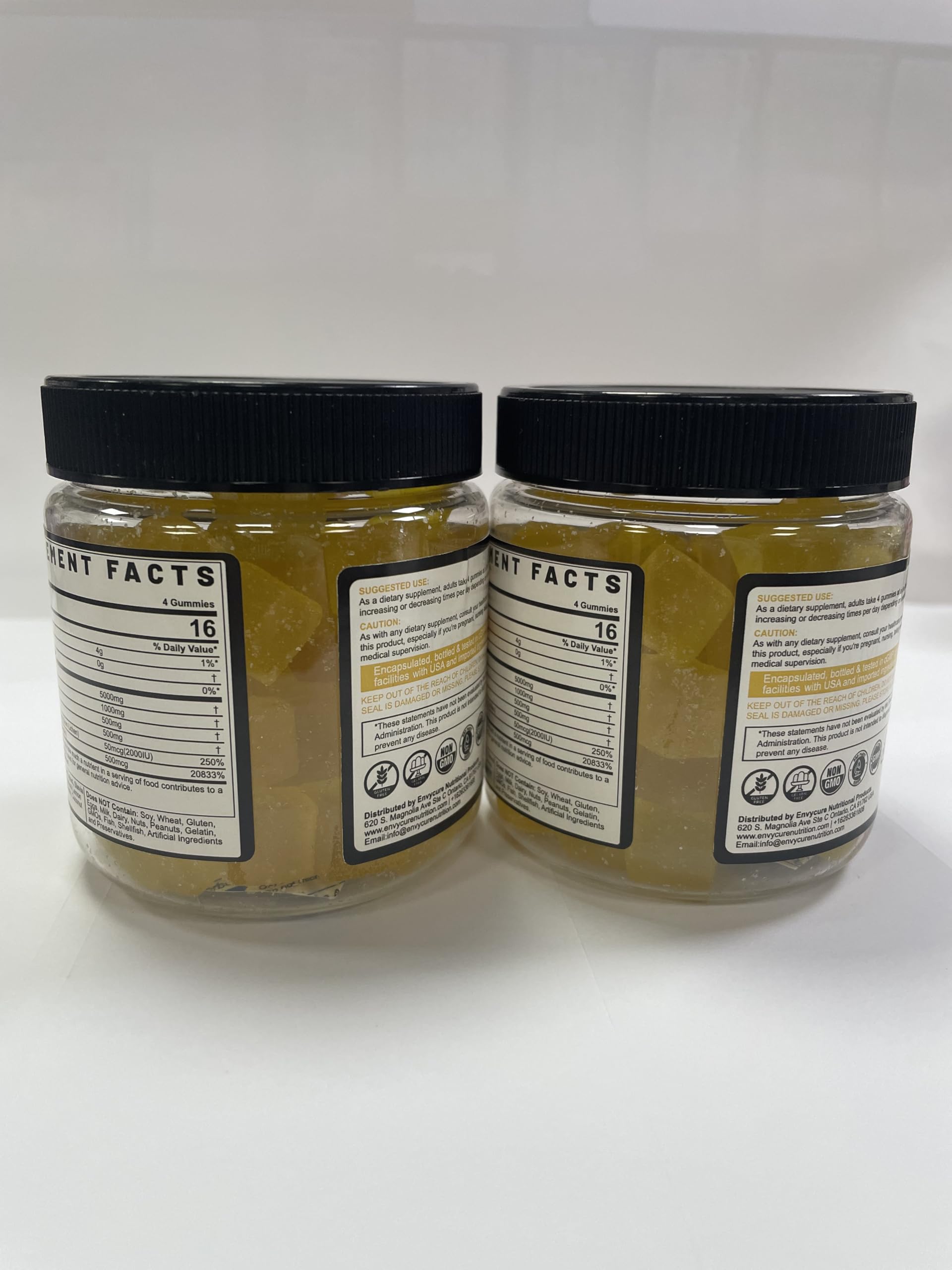 EnvyCure Collagen Gummies on a kitchen counter