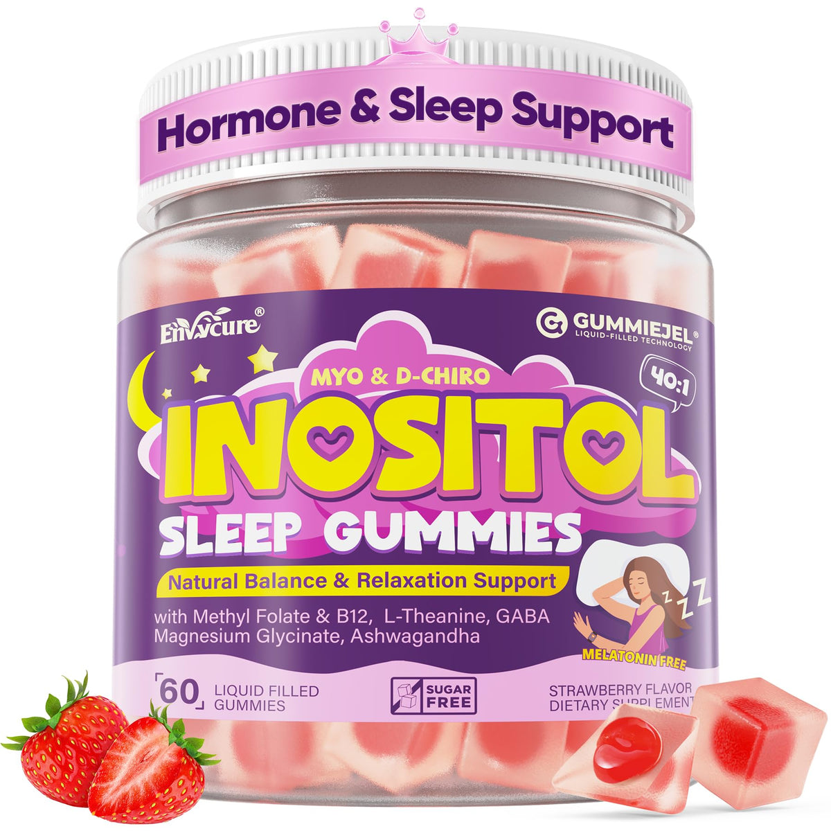 EnvyCure Inositol Gummies 240g front view