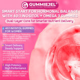 EnvyCure Inositol + Omega-3 Gummies with measuring scoop