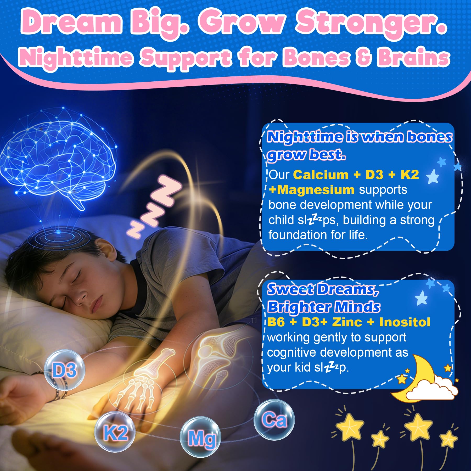EnvyCure Kids Melatonin Free Nighttime Multivitamin gummy texture close-up