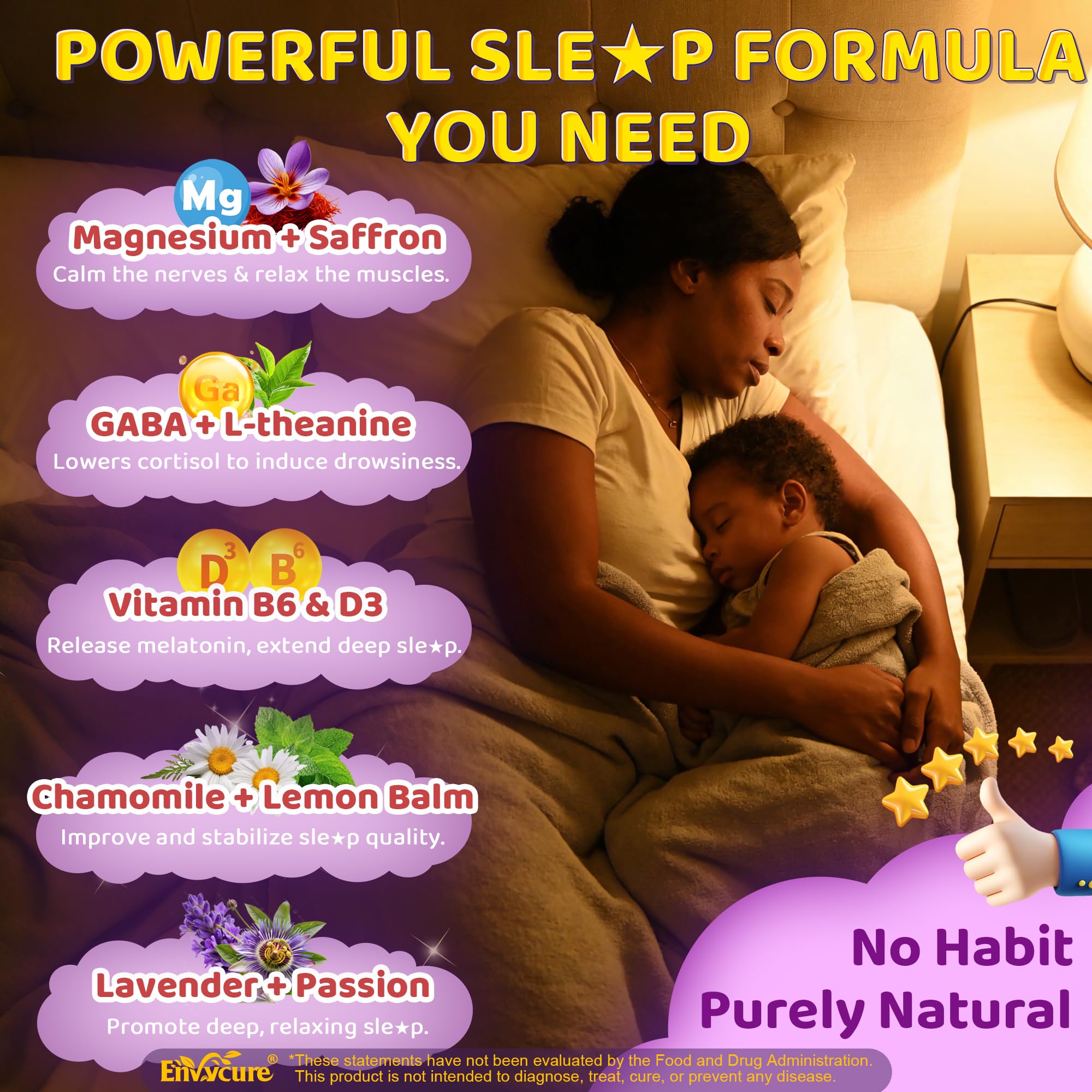 EnvyCure Kids Sleep Gummies 440g on a wooden table