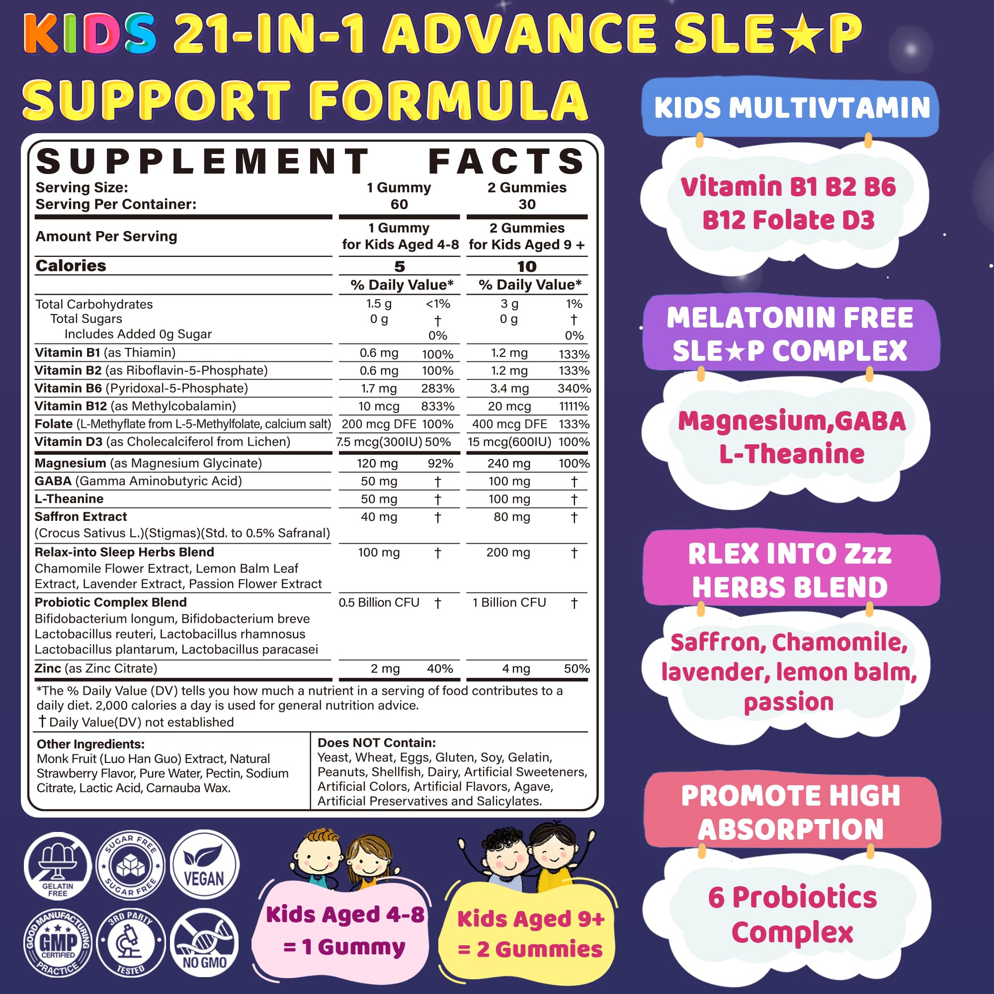 EnvyCure Kids Sleep Gummies 440g packaging