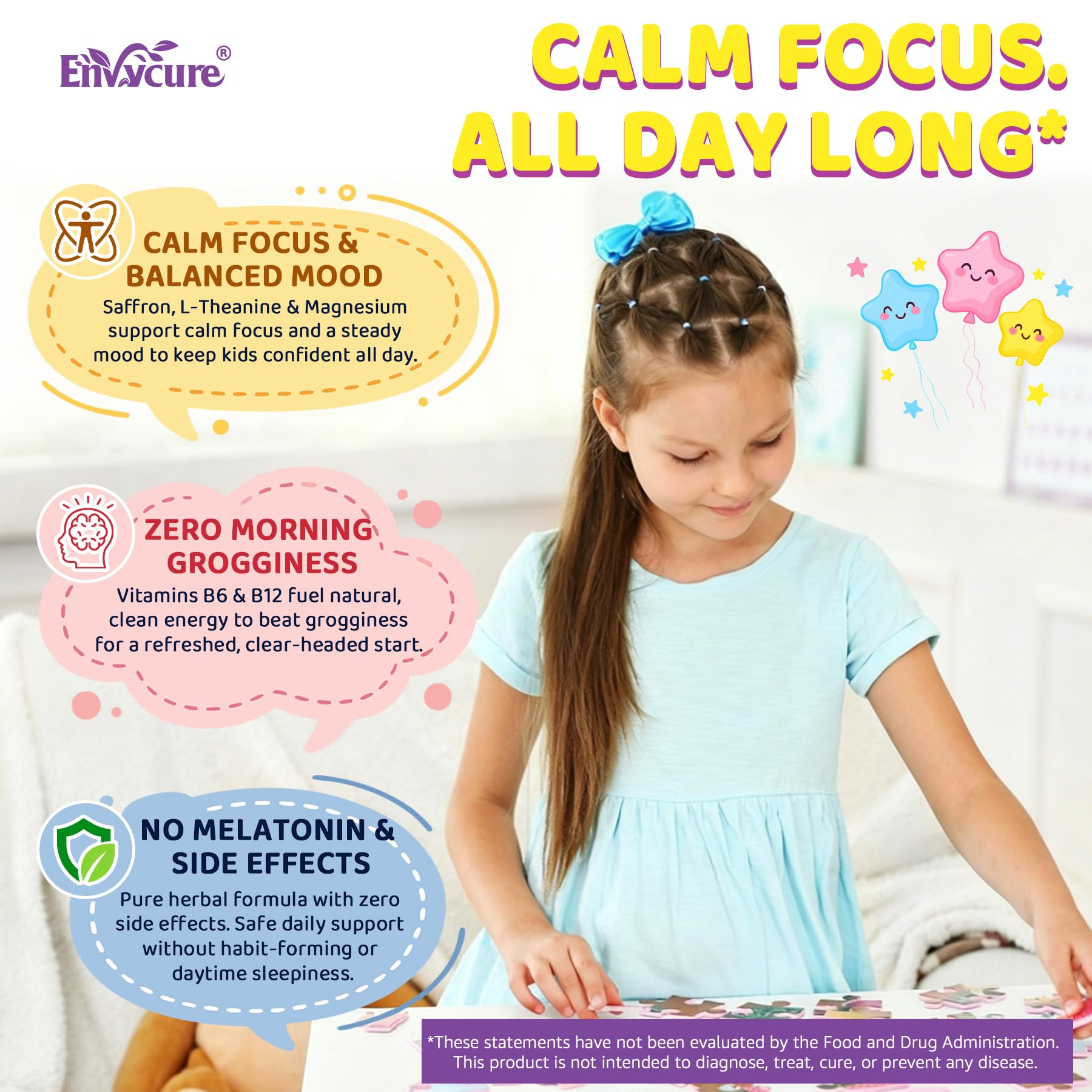 EnvyCure Kids Sleep Gummies Saffron with blueberries