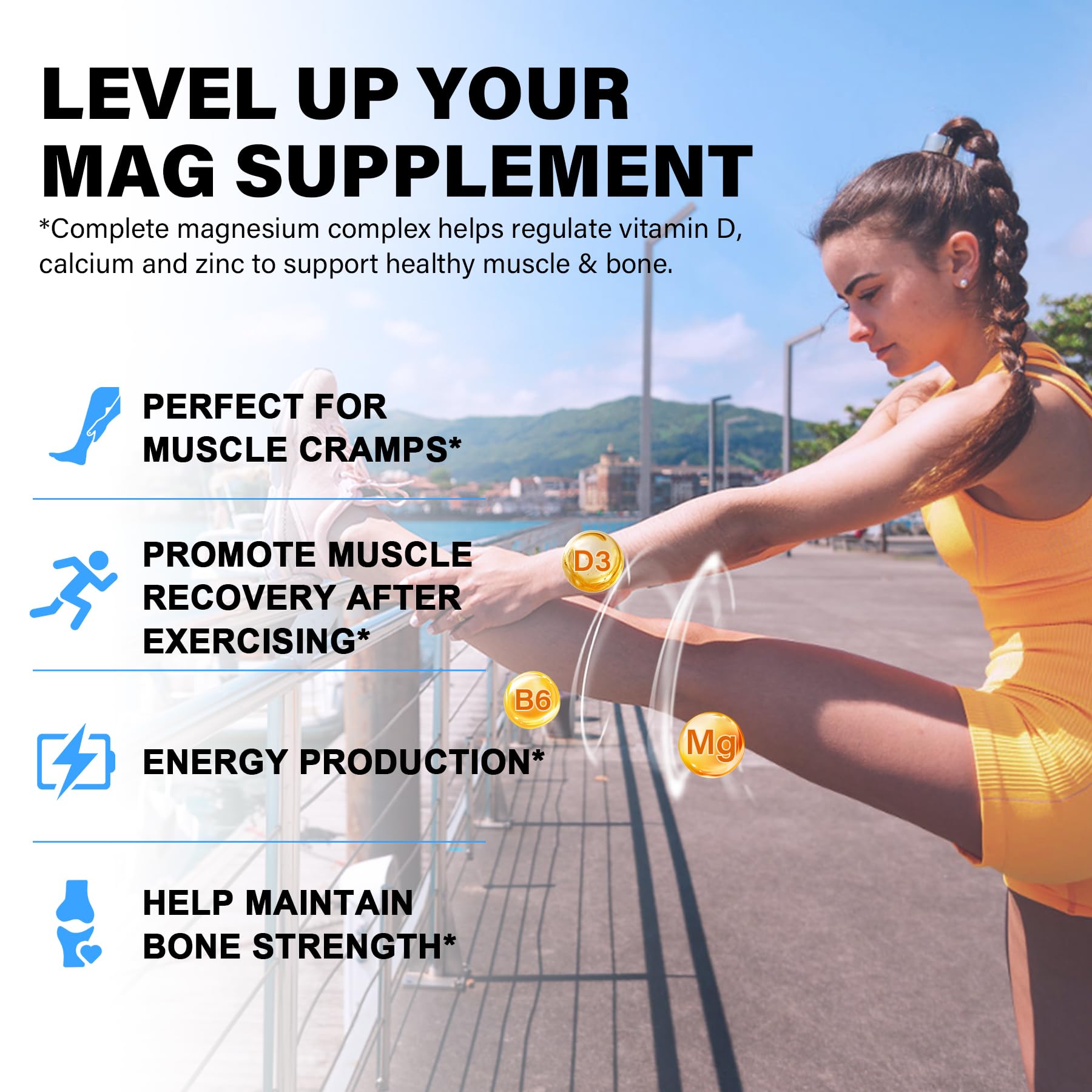 EnvyCure Magnesium Complex Supplement 500mg capsules on a table
