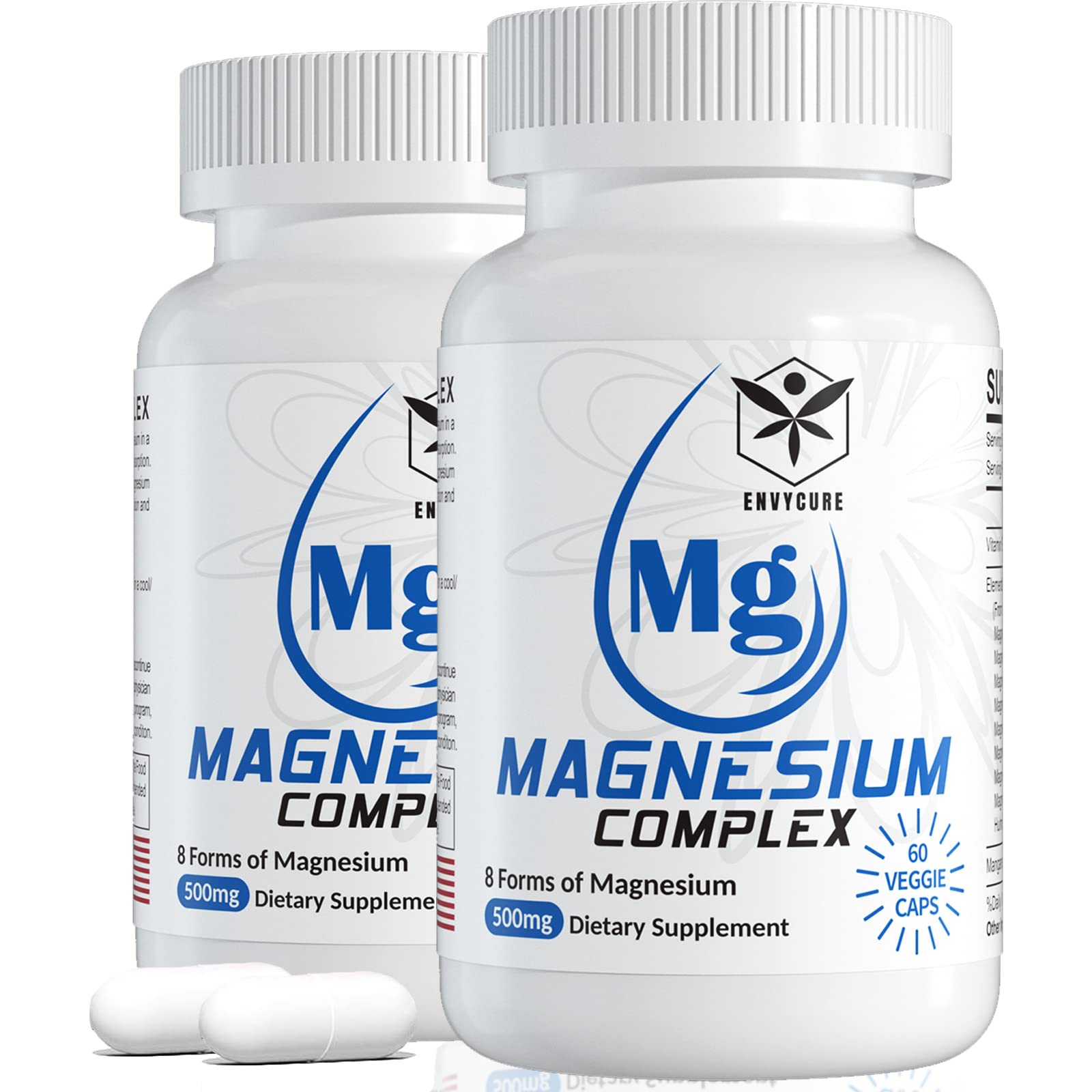 EnvyCure Magnesium Complex Supplement 500mg front view