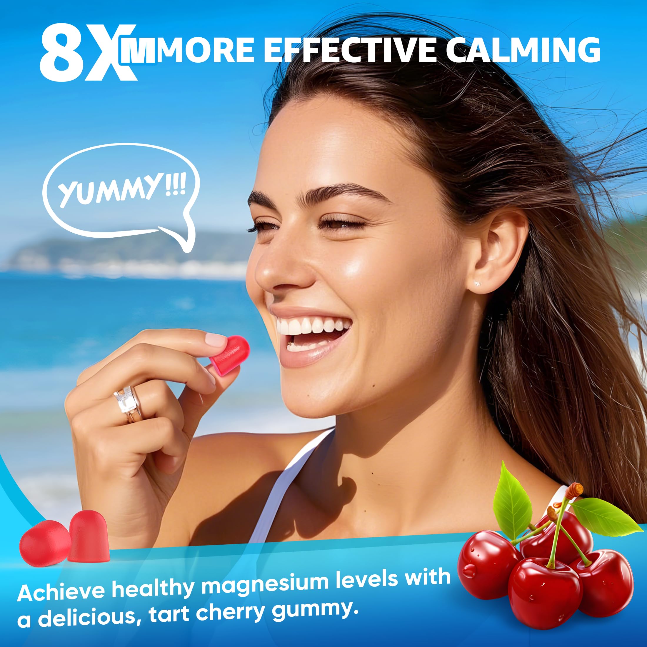 EnvyCure Magnesium Gummies 400mg open package with gummies