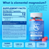 EnvyCure Magnesium Gummies 60 count bottle side view