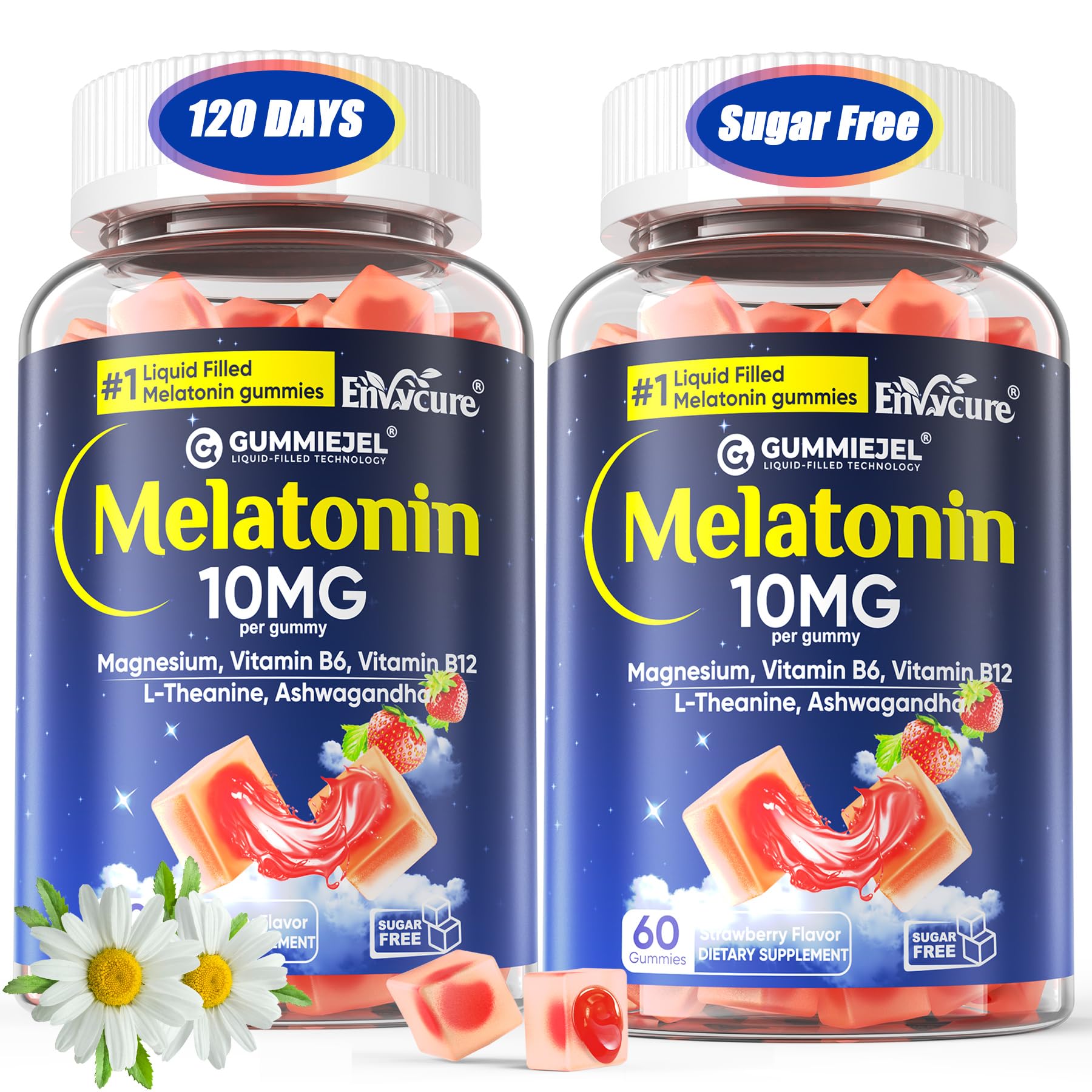 EnvyCure Melatonin Gummies 10mg front view of packaging