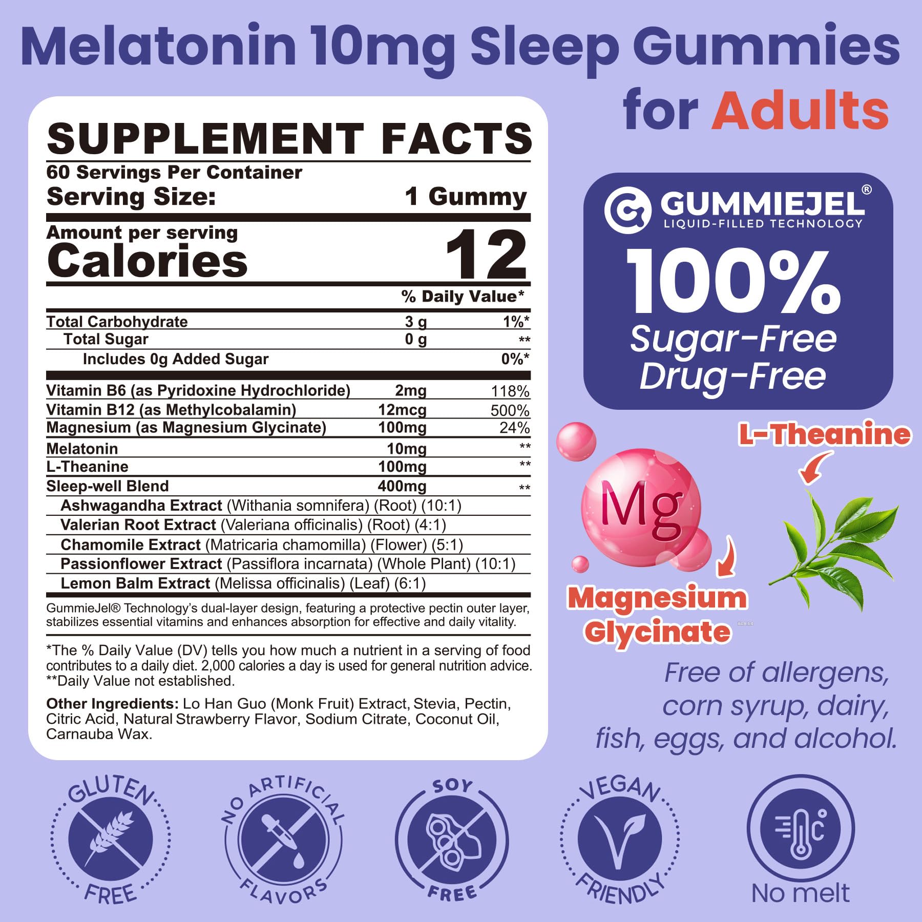EnvyCure Melatonin Gummies 10mg side view showing gummy texture