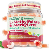 EnvyCure Methyl Folate B12 Gummies front view with packaging