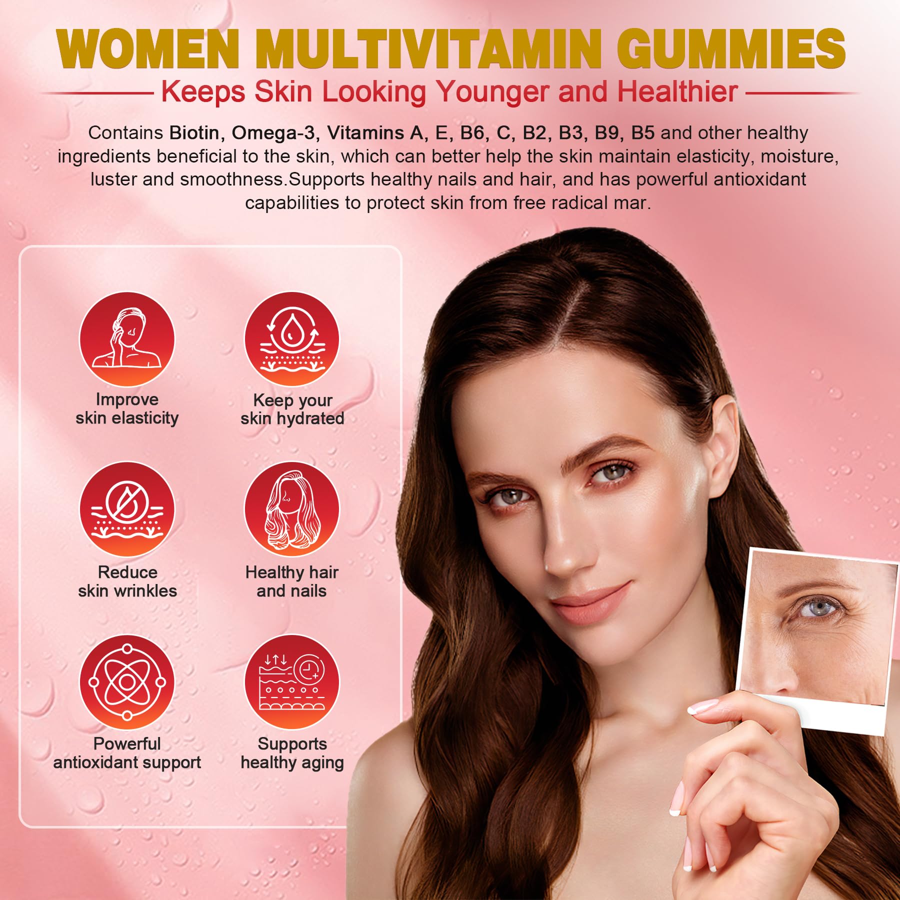 EnvyCure Multivitamins for Women gummies on a wooden table